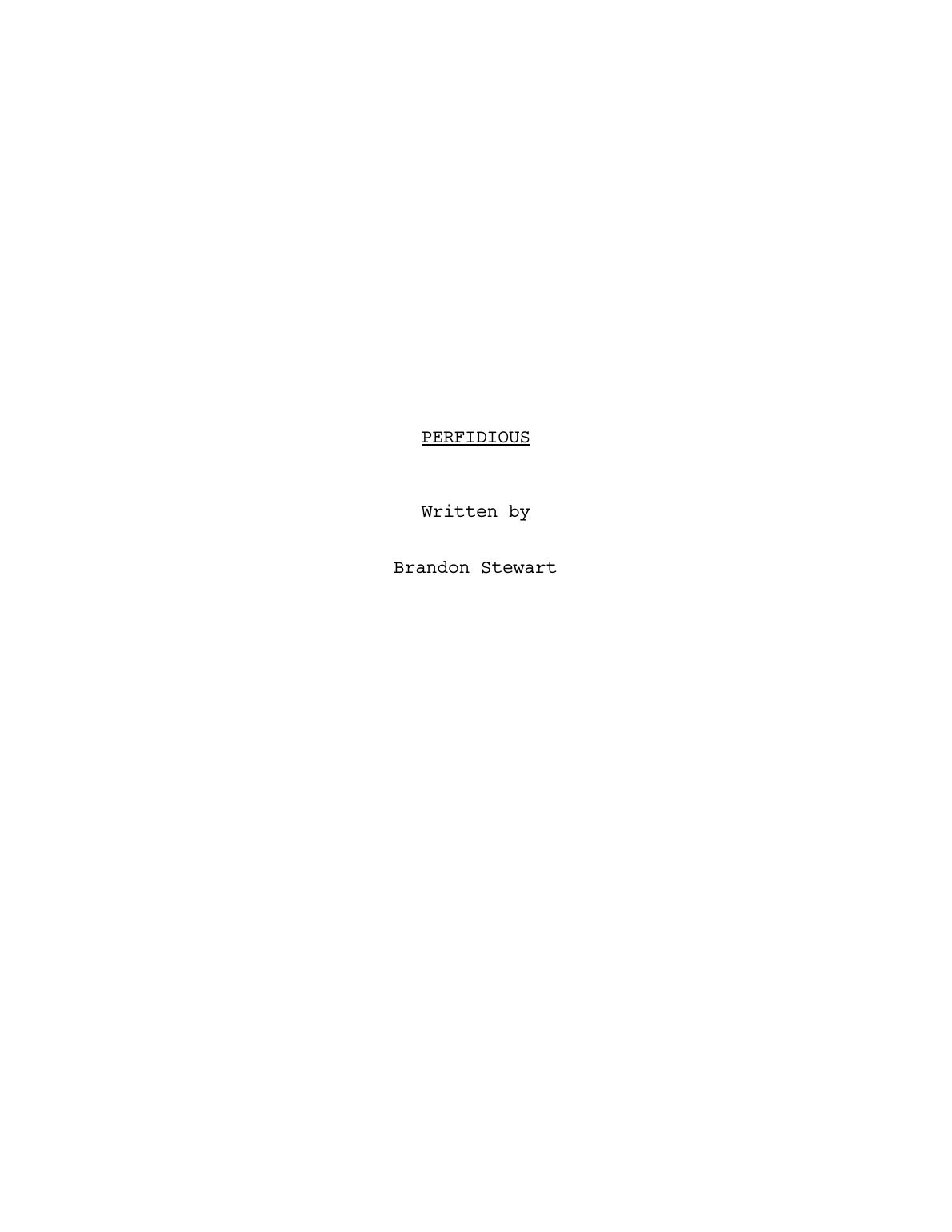 Perfidious title page