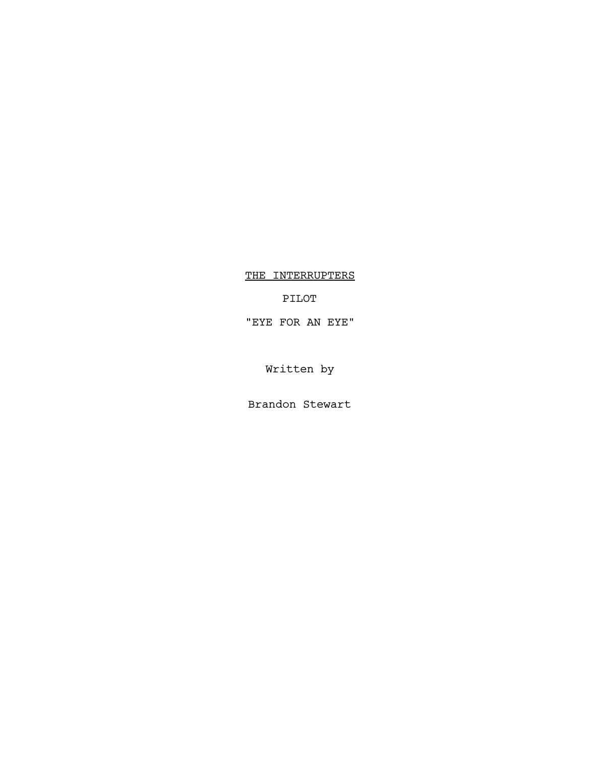 The Interrupters title page