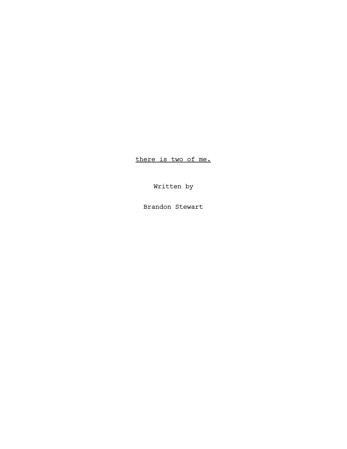 there is two of me. title page