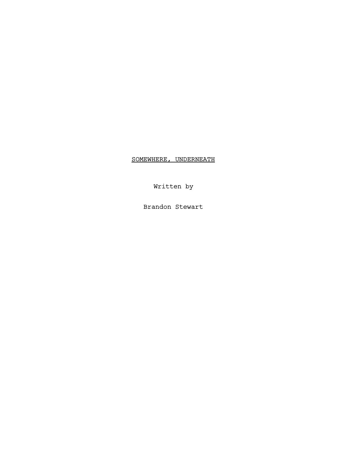 Somewhere, Underneath title page
